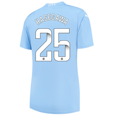 Women's Manchester City Home Jersey 2023/24 with HASEGAWA 25 printing