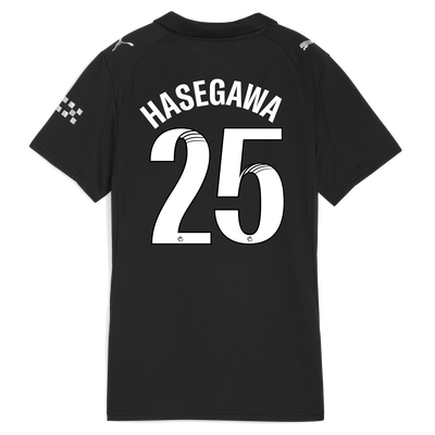 Women's Manchester City Away Jersey 2025/26 With HASEGAWA 25 Printing