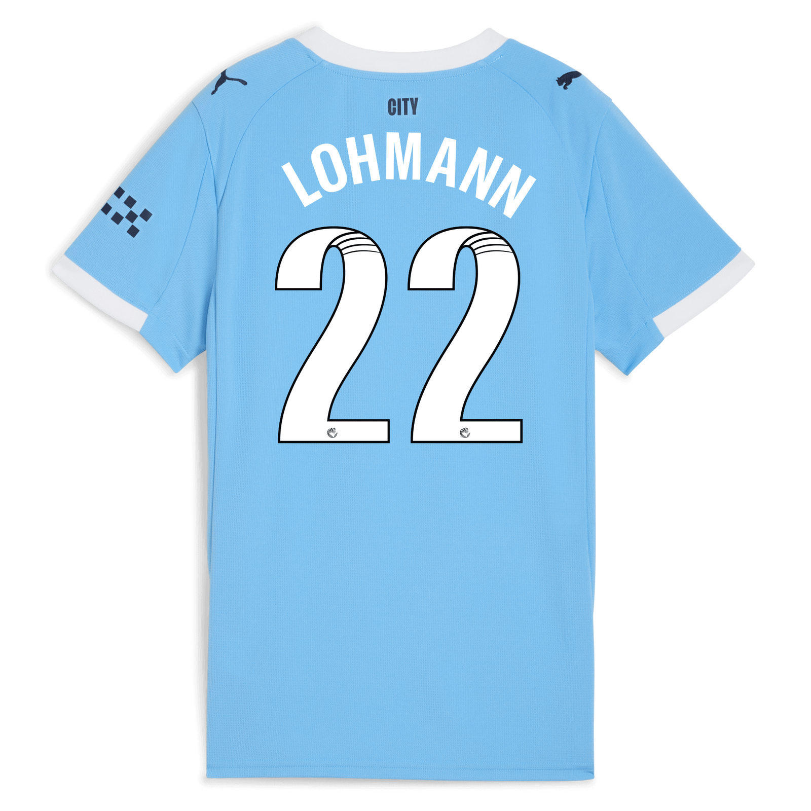 Women's Manchester City Home Jersey 2025/26 With LOHMANN 22 Printing