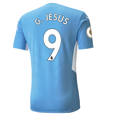 Manchester City Home Authentic Shirt 21/22 with Gabriel Jesus printing