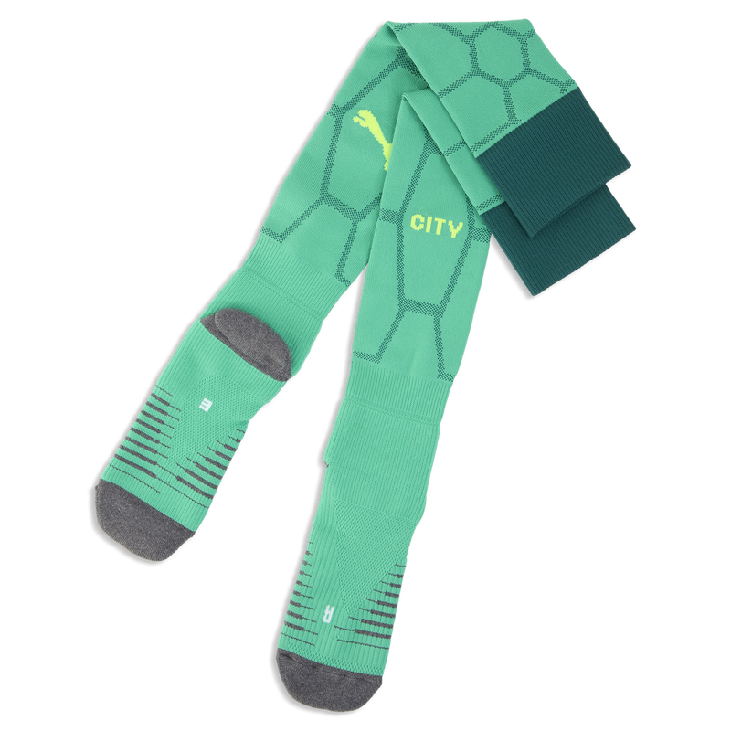 Kids' Man City Goalkeeper Socks 2026/27 vibrant green-varsity green - Check out all Manchester City kneehigh online - Official Manchester City FC store