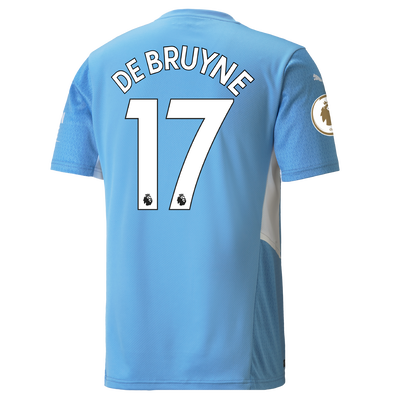Manchester City Home Shirt 21/22 with Kevin de Bruyne printing