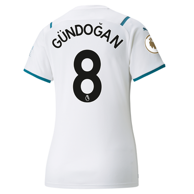 Womens Manchester City Away Shirt 21/22 with İlkay Gündoğan printing