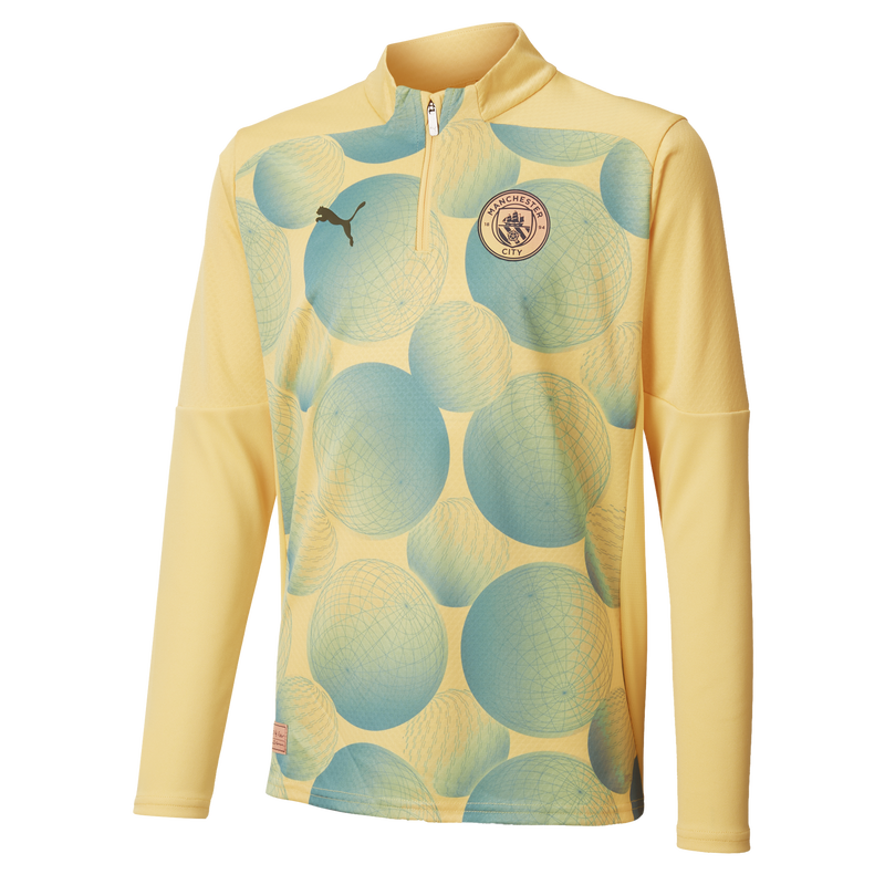 MCFC MW KIDS PREMATCH 1/4 ZIP TOP - orange