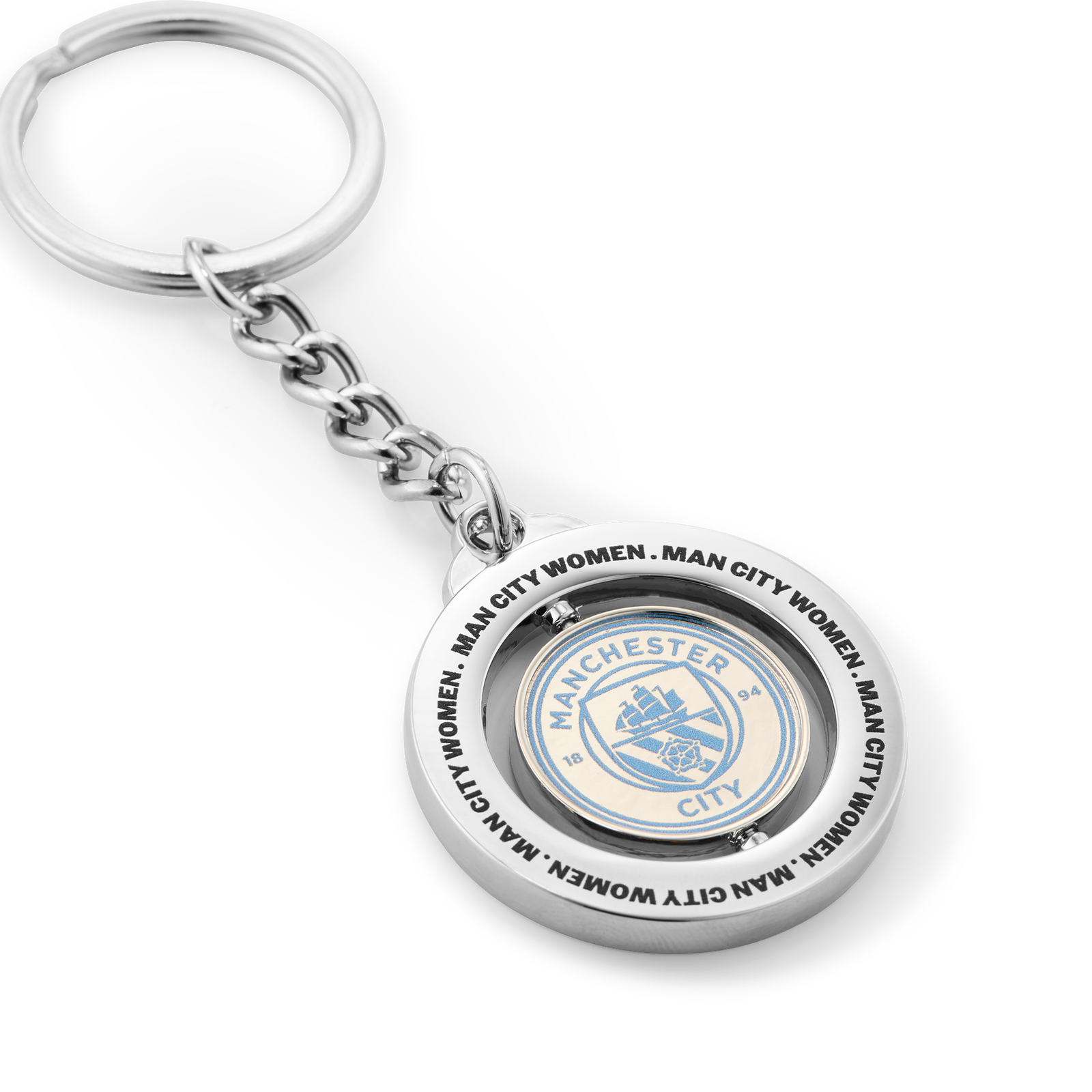 Manchester City Women Spinner Keyring | Official Man City Store