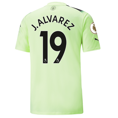 Manchester City Derde Shirt 2022/23 met J. ALVAREZ bedrukking