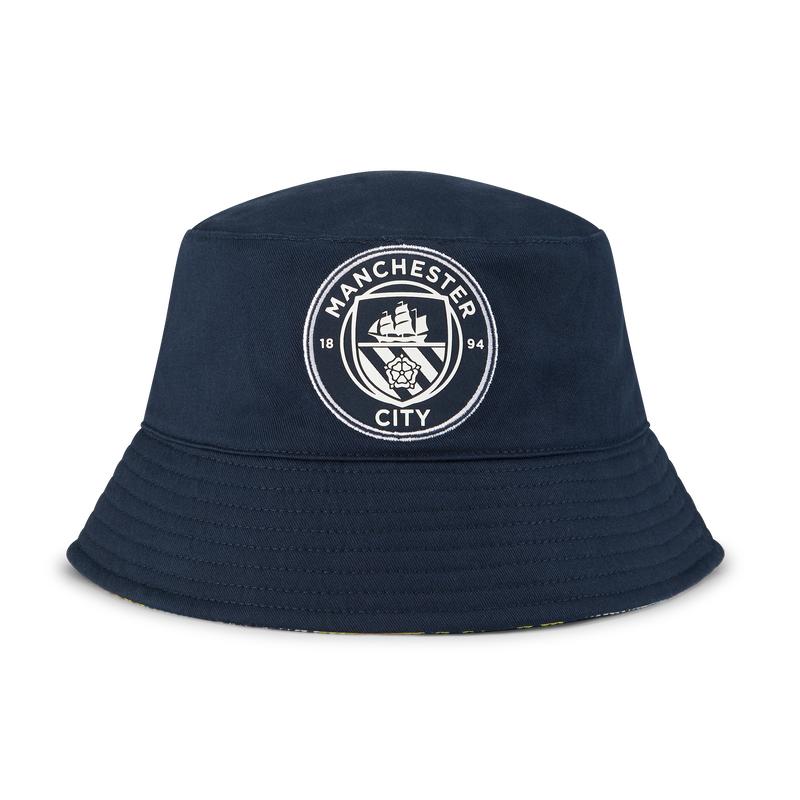 Man City Hawaiian Reversible Bucket Hat navy - Check out all Manchester City headwear online - Official Manchester City FC store