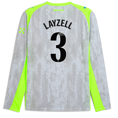 Manchester City Third Jersey 2025/26 Long Sleeve With LAYZELL 3 Printing