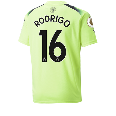 Kinder Manchester City 3. Trikot 2022/23 mit RODRIGO 16 aufdruck