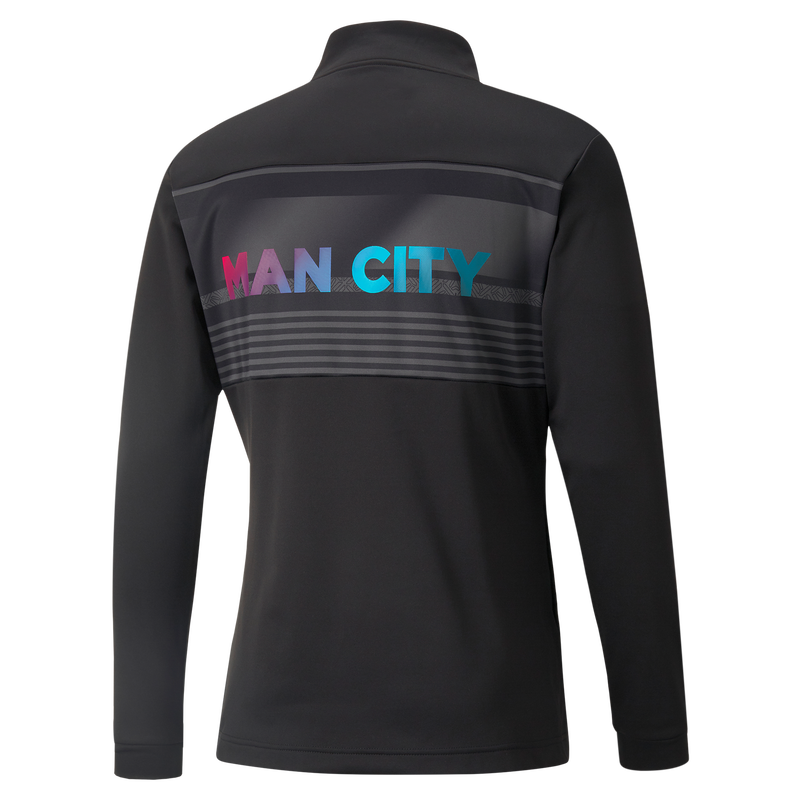 MCFC MW MENS PREMATCH 1/4 ZIP TOP - black