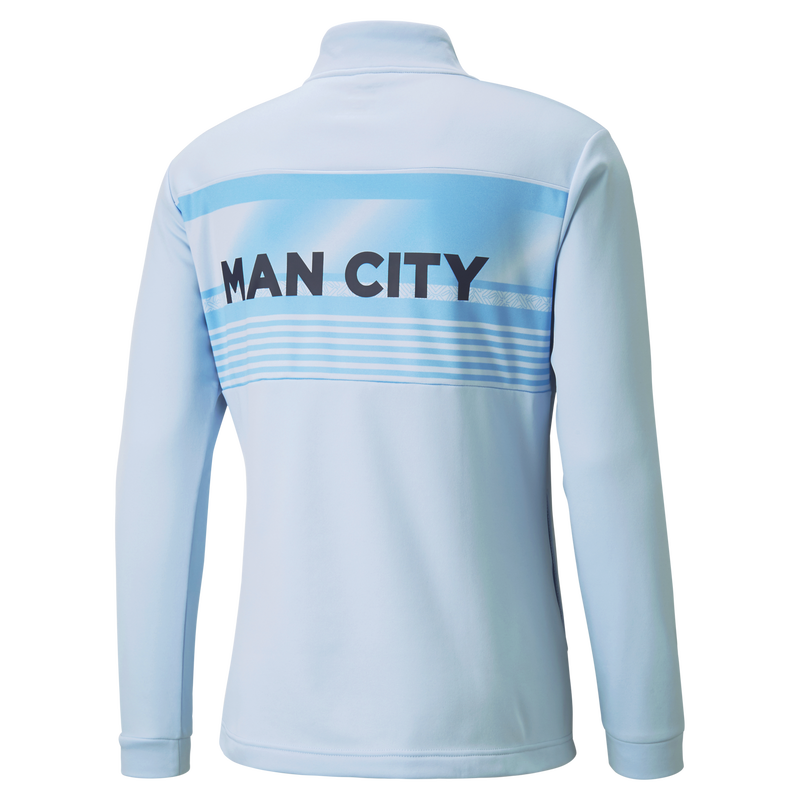 MCFC MW MENS PREMATCH 1/4 ZIP TOP - light blue