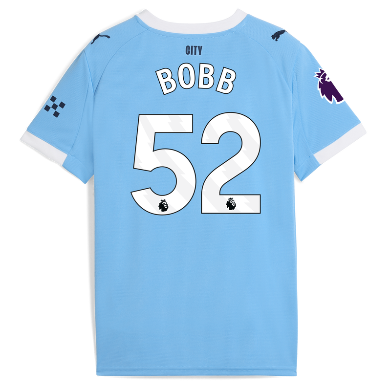 Kids' Man City Home Jersey 2025/26 With BOBB 52 Printing  blue - Check out all Manchester City t-shirts online - Official Manchester City FC store