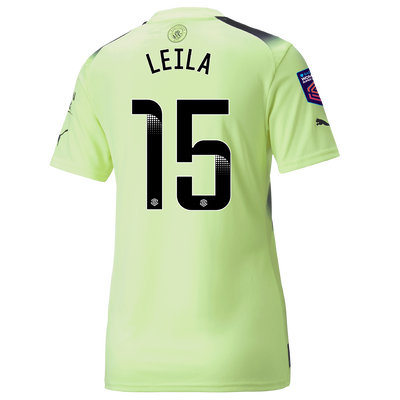 Camiseta Mujer 3ª Equipación Manchester City 2022/23 con estampado de LEILA 15