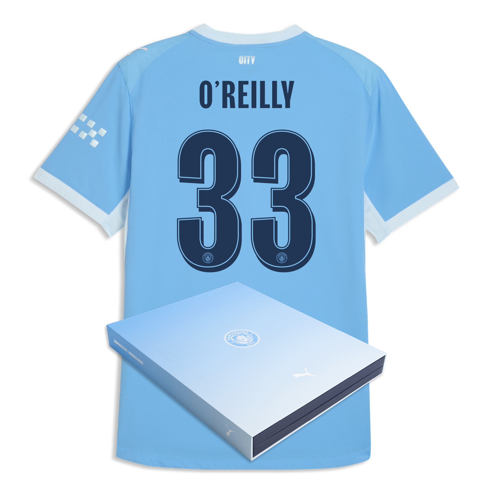 マンチェスター・シティ O'Reilly 33 シャツ Manchester City Home Authentic Jersey 2026/27 With O'REILLY 33