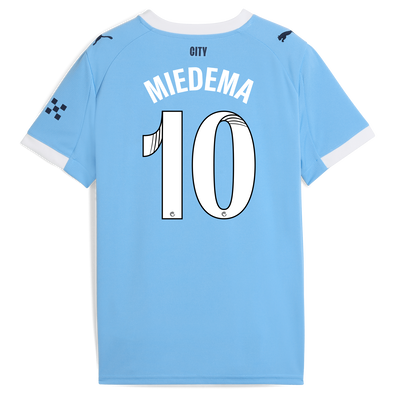 Maillot domicile enfant Manchester City 2025/26 avec impression MIEDEMA 10