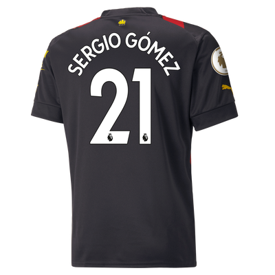 Manchester City Away Jersey 2022/23 with SERGIO GÓMEZ 21 printing