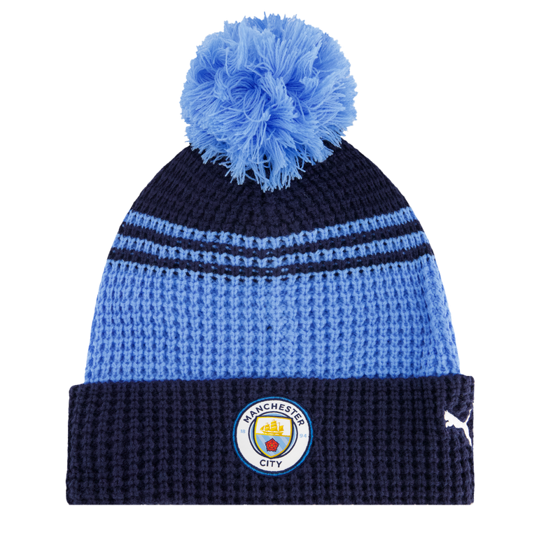MCFC LW MID CROWN POM BEANIE - navy