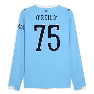 Maillot domicile authentique manches longues Manchester City 2025/26 avec impression O'REILLY 75