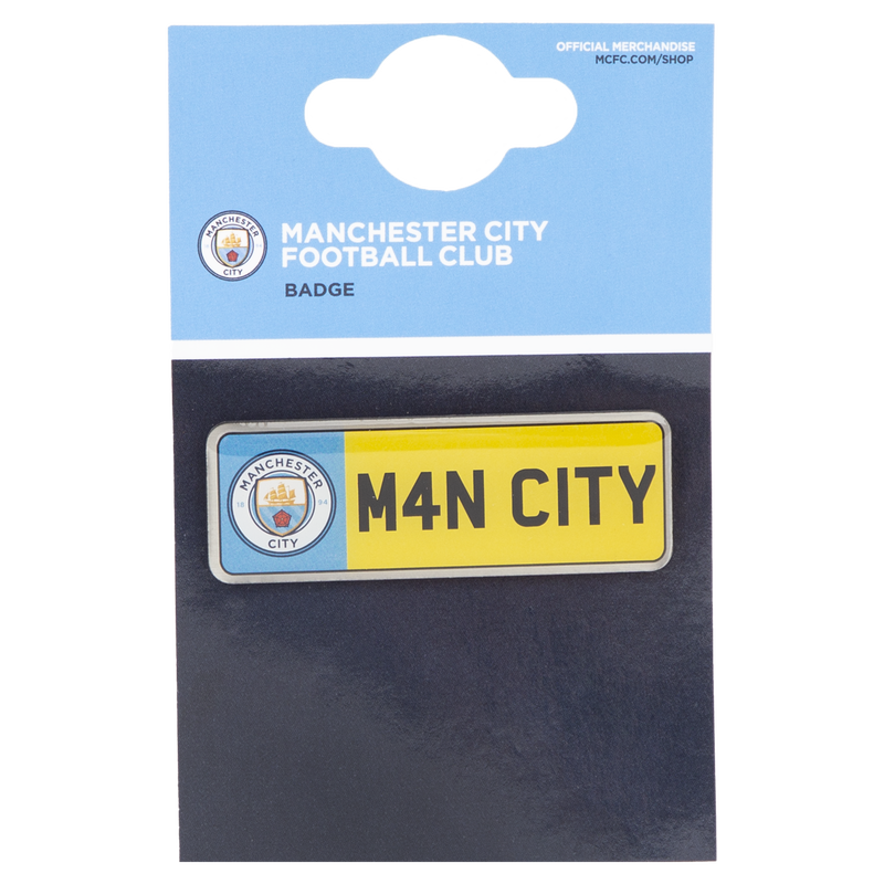 MCFC FW LICENSE PLATE BADGE - yellow