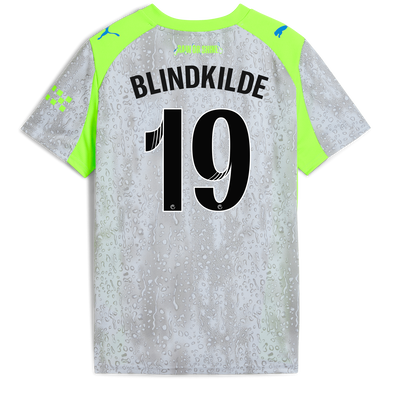 Camiseta Manchester City Tercera para niños 2025/26 con estampado de BLINDKILDE 19 Printing