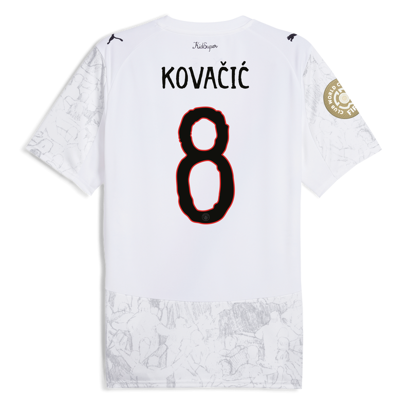 Man City KidSuper Jersey 2025/26 With KOVAČIĆ 8 printing white - Check out all Manchester City t-shirts online - Official Manchester City FC store