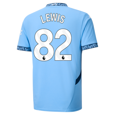 Manchester City Home Jersey 2024/25 With LEWIS 82 Printing