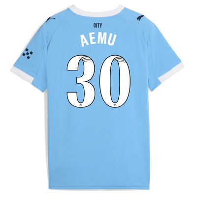 Maglia Home Manchester City 2025/26 per bambini con stampa AEMU 30