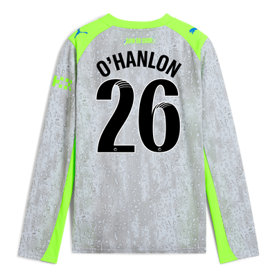 Kinder Manchester City 2025/26 Derde Shirt met lange mouwen met bedrukking van O'HANLON 26 Printing