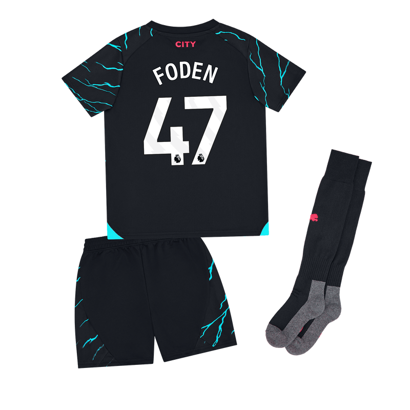 Manchester City Third Mini Kit 2023/24 with FODEN 47 printing ...