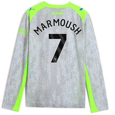 Maglia Third  Manchester City per bambini 2025/26 a maniche lunghe con stampa di MARMOUSH 7 Printing