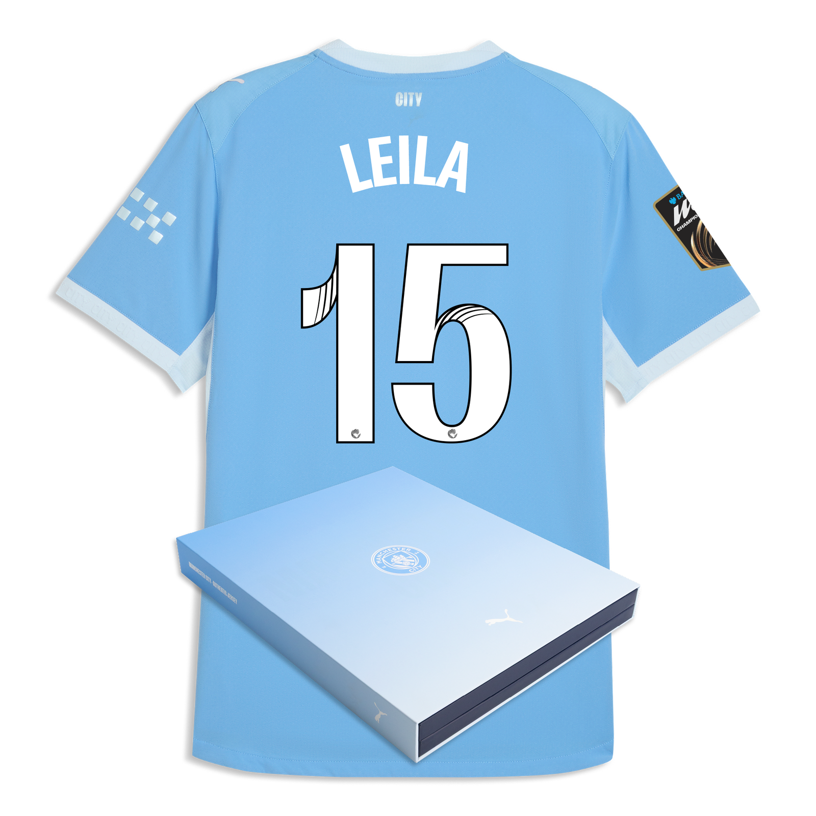 Manchester City Home Authentic Jersey 2026/27 With LEILA 15