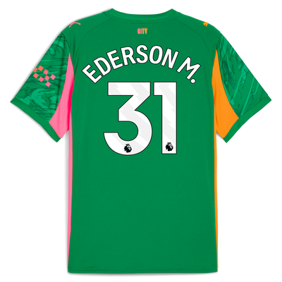 Manchester City Torwarttrikot 2025/26 mit EDERSON M. 31 Aufdruck