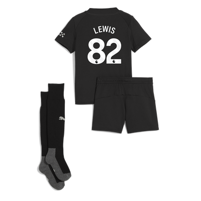 Manchester City Away Mini Kit 2025/26 With LEWIS 82 Printing