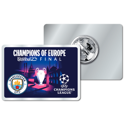 Manchester City UCL Champions Pin Badge