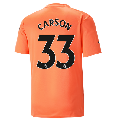 Manchester City Goalkeeper Jersey 22/23 with CARSON 33 printing