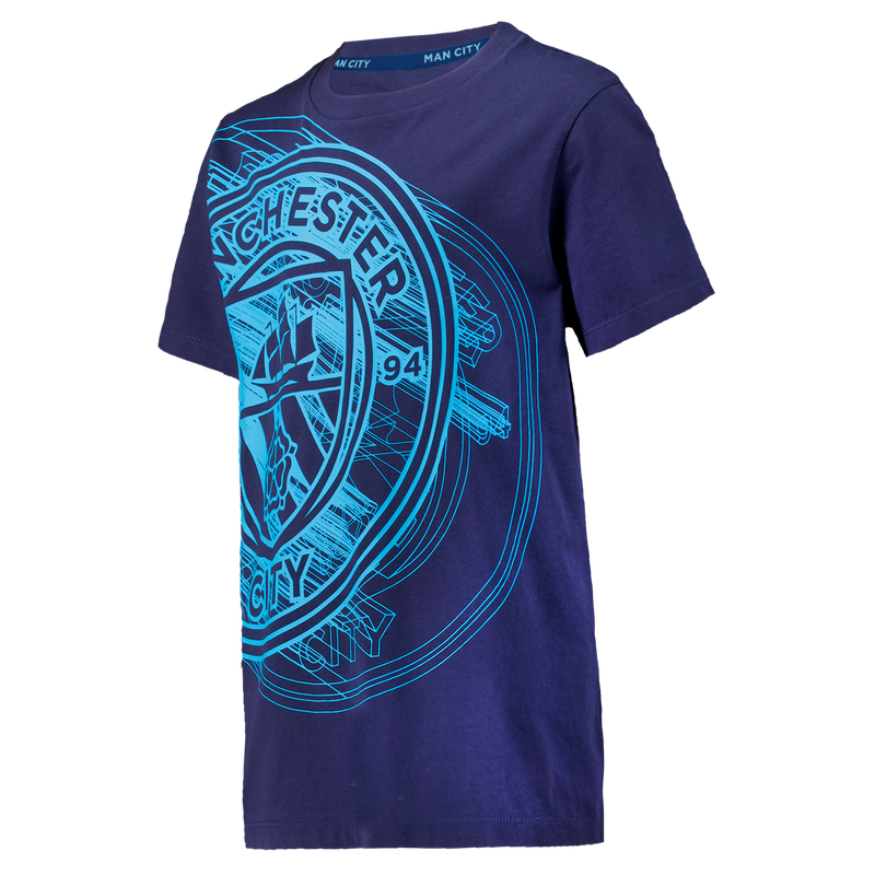 MCFC FW TEEN 3D CREST TSHIRT - peacoat