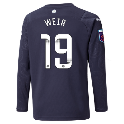 Kids Manchester City 3rd Shirt Long Sleeve 21/22 with Caroline Weir printing