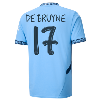 Camiseta 1ª Equipación Manchester City 2024/25 con estampado de DE BRUYNE 17