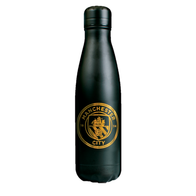 Manchester City schwarze Wasserflasche aus Edelstahl