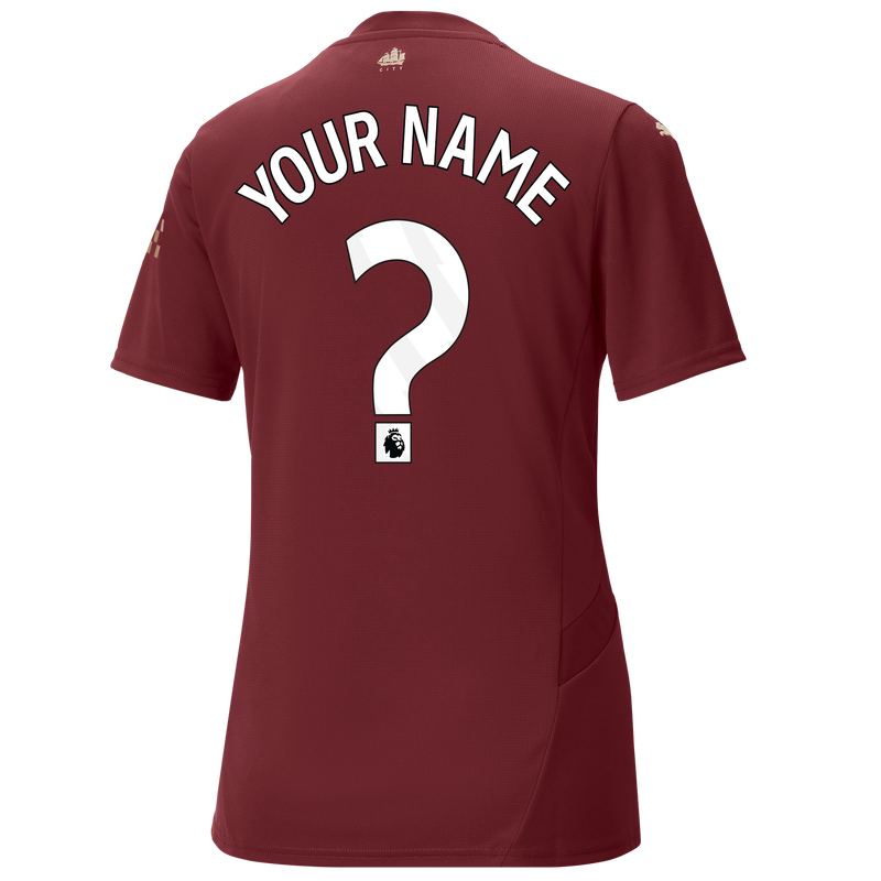 Women's Man City 3rd Jersey 24/25 With Custom Printing burgundy - Size XL from polyester for females  - Official Manchester City FC store