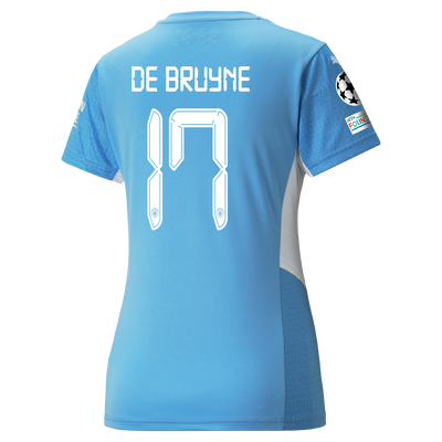 Womens Manchester City Home Shirt 21/22 with Kevin de Bruyne printing