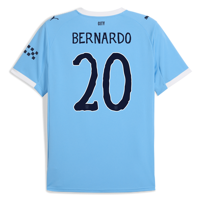 Manchester City Thuisshirt 2025/26  en BERNARDO 20 bedrukking