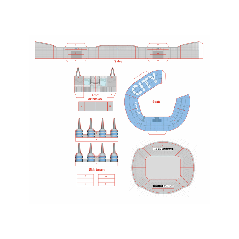 MCFC POP UP STADIUM CARD - blue