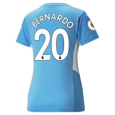 Womens Manchester City Home Shirt 21/22 with Bernardo Silva printing