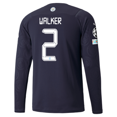 Manchester City 3rd Shirt Long Sleeve 21/22 with Kyle Walker printing