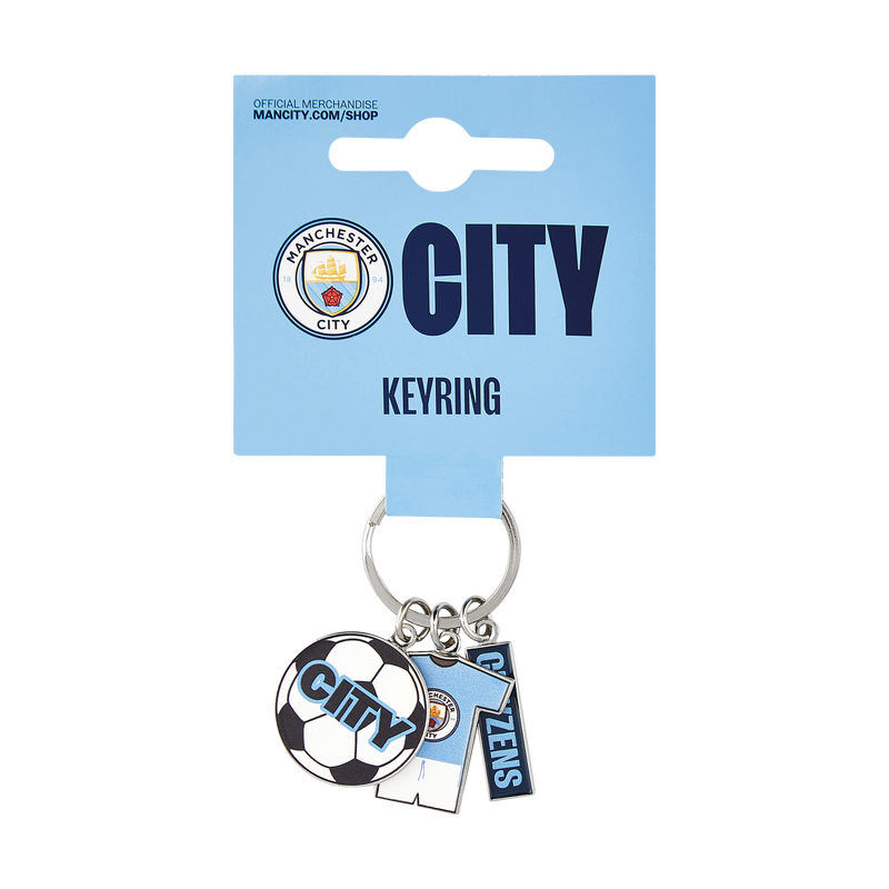 MCFC FW 3 CHARM KEYRING - blue