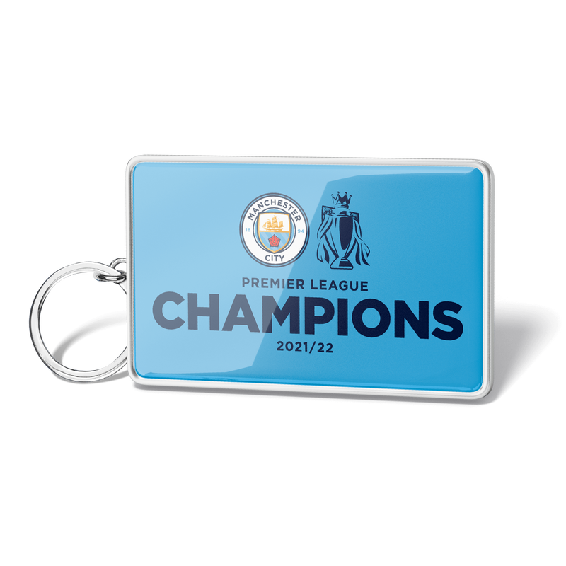 MCFC FW CHAMPIONS KEYRING - blue