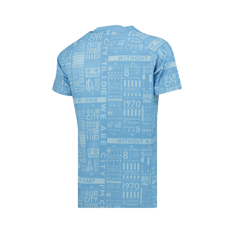 MCFC FW MENS EVOLUTION AOP TSHIRT - light blue