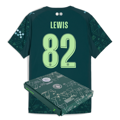 Manchester City EA SPORTS FC Authentic Jersey 2025/26 With LEWIS 82 Printing in Gift Box