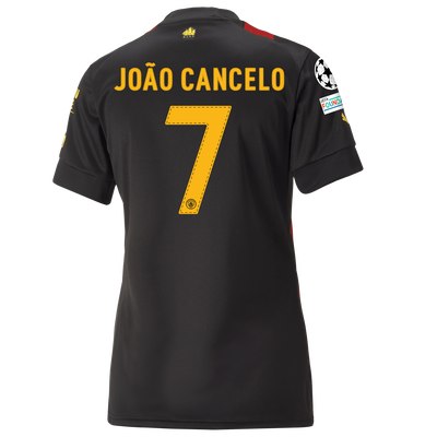 Women's Manchester City Away Jersey 2022/23 with JOÃO CANCELO 7 printing